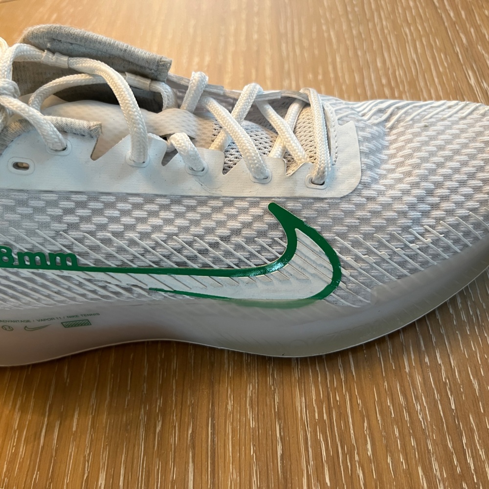 Nike White and Green Athletic Shoes